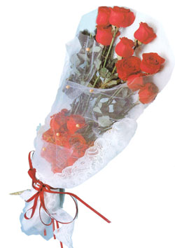 Ankara Elvankent Çiçekçi firma ürünümüz  9 adet kırmızı gülden buket