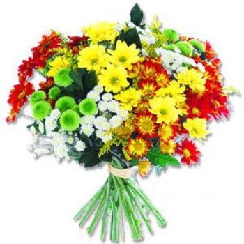 Ankara Şentepe Çiçekçi firma ürünümüz  rengarenk karışık mevsim çiçek buketi