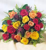 Ankara çiçek gönderme firmamızdan size özel  karışık renkli 12 adet gül demeti